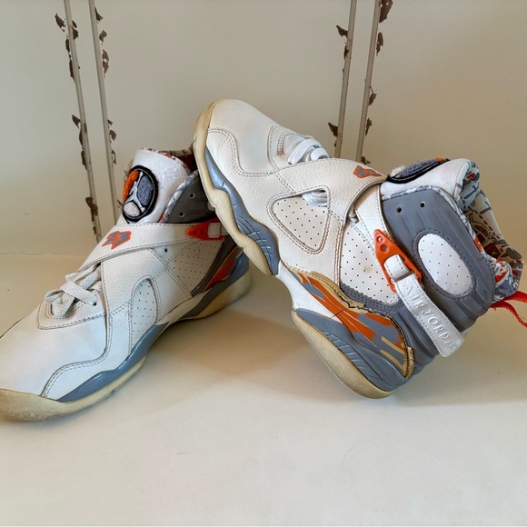 Air Jordan Retro 8 - Orange Blaze - Boys Size 6Y (2007 Release) - Picture 4 of 12